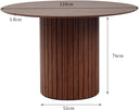 GrandCA HOME Round Dining Table - 120cm Dark Brown