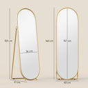 HOMCOM Full Length Leaner Mirror with Support Frame