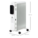 HOMCOM Portable Electric Oil Heater with Adjustable Temperature