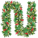 Illuminate your holidays with Choign's 2.7m Christmas Garland featuring 50 battery-powered LED lights. Perfect for indoor decor, stairs, and fireplaces.