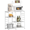 Sogesfurniture Kitchen Baker's Rack 35.4" Utility Microwave Oven Stand White