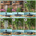 Aisitin - Solar Bird Bath Fountain Pump with 6 Nozzles, Eco-Friendly, 1.5W Power