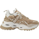 Buffalo Triplet Hollow Trainers Women Beige Low Top Trainers Shoes