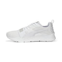 Puma Wired Run Pure men's athletic sneakers in white with cool light gray accents