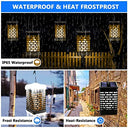 SolarGlow - Waterproof Solar Lantern Lights Outdoor, 2 Pack Yellow