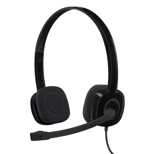 Logitech - H151 Wired Headset with Noise-Cancelling Microphone - Black