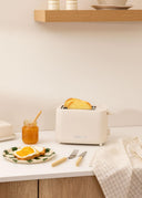CREATE Off-White Toaster with 6 Power Levels