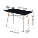 H.J WeDoo Modern Rectangular Dining Table Set with 4 Chairs