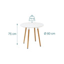 Relaxdays Scandinavian Style Round Dining Table