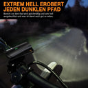 Deilin - 2400 Lumens Front & Back Bike Lights Set, 5 Modes, IPX5 Waterproof