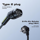 Vdlpowereu - Type 2 EV Charger 3.6 kW, 16 A, 5 m Cable, CE & TÜV Certified