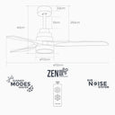 IKOHS Windlight Nickel Ceiling Fan with Remote Control