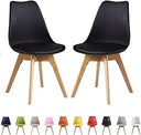 Lorenzo Retro Modern Dining Chairs - Black