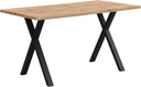 Merax Wooden Rectangular Dining Table Oak + Black