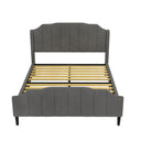 Dalred Grey Upholstered Bed Frame with Velvet Padding