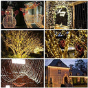 Bloomwin - 100m Warm White Fairy Lights, 500 LEDs, Weatherproof, Indoor/Outdoor