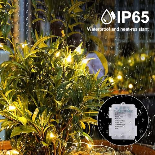 Litogo - Battery Powered Timer Fairy Lights With Remote - 6 Packs, Warm White