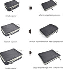 Reheyre - Travel Storage Bag Packing Cubes for Travel, Waterproof Zipper Closure Nylon Travel Suitcase Clothes Pants Organizer Pouch Lightweight Luggage Storage Bag Black L
