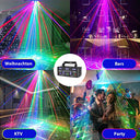 Littleboyny - DJ Disco Light with LED RGB Projection, Music Control & DMX UV Effects