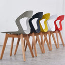 WHOJA Modern Design Dining Chairs with Hollow Backrest - White