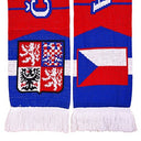 Euroscarves - Czech Soccer Knit Scarf with Soft Acrylic Yarn, Dual-Sided Design, Vivid Colors