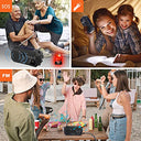 HuiJuKeJi - Crank Solar Radio with LED Torch, USB Rechargeable, Emergency SOS