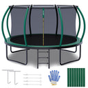 SAIBERTAN outdoor trampoline with safety net and ladder in pumpkin design