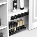 UDIYO Vanity Desk with LED Lights and Adjustable Brightness Mirror