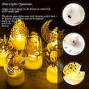 Cuweipeng - 6Pcs Mini Lantern Lights for Ramadan, Battery-Operated LED Decor