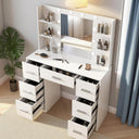 Puselo LED Lighted Makeup Vanity Table with 7 Drawers