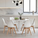 GrandCA HOME 110cm Round Dining Table in White