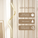 HOMCOM Modern Dimmable LED Floor Lamp with Adjustable Brightness