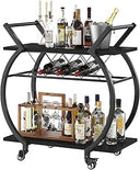LVB Drinks Trolley Black Oak