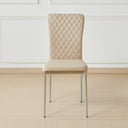AINPECCA Modern Beige Faux Leather Dining Chairs Set of 6
