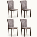 AINPECCA set of 4 modern dining chairs with suede high back, metal legs, and non-slip footpads