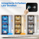 BROTTAR 165 cm Corner Glass Display Case with LED Lighting