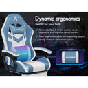 ALFORDSON Racing Gaming Chair with Massage and LED Lighting