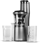 nutribullet Slow Juicer, Slow Masticating Juicer Machine, Easy to Clean, Quiet Motor & Reverse Function, BPA-Free, Cold Press Juicer with Brush, 150 Watts, Charcoal Black