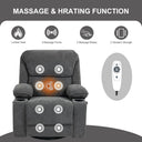 BRTHORY Rocker Recliner Chair with Massage, Heated, 360° Swivel