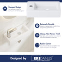 Eridanus Modern Rectangular Ceramic Bathroom Sink