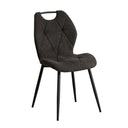 DEYARNA HOME Set of 4 Modern Fabric Dining Chairs with Metal Legs