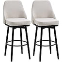 Daluvenix Counter Height Bar Stools - Set of 2 with Swivel and High Back