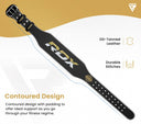 RDX - 4 Inch Leather Weightlifting Belt for Bodybuilding & Powerlifting Support