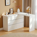 Feetice 6 Drawer Vanity Dresser with Extendable L-Shaped Desk