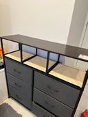 WLIVE Tall 9-Drawer Fabric Dresser with Wood Top