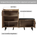 Kelodan Modern Shoe Cabinet with Four Storage Doors