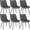 FENZARD Set of  2 Velvet Dining Chairs Black