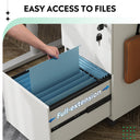 DEVAISE 3 Drawer Lockable Mobile File Cabinet, White