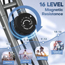 Vannect Foldable Exercise Bike with 16 Levels Magnetic Resistance - Oversized Saddle