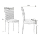 AINPECCA Modern Beige Faux Leather Dining Chairs Set of 6